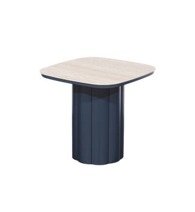 Lotus Square End Table with Ceramic Top