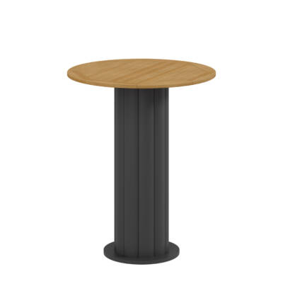 Lotus Round Bar Table with Teak Top