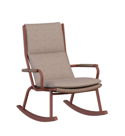 Loop High Back Rocking Chair with Cushion