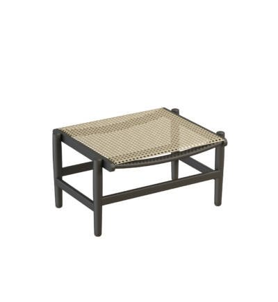 String Foot Stool with Cane Wicker