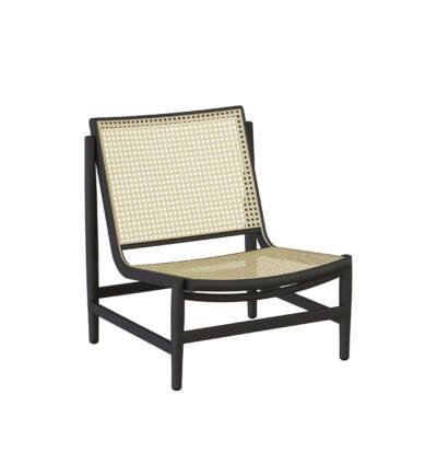 String Lounge Side Chair with Cane Wicker