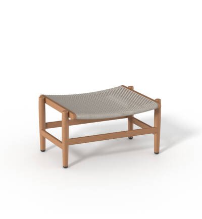 String Foot Stool with Rope