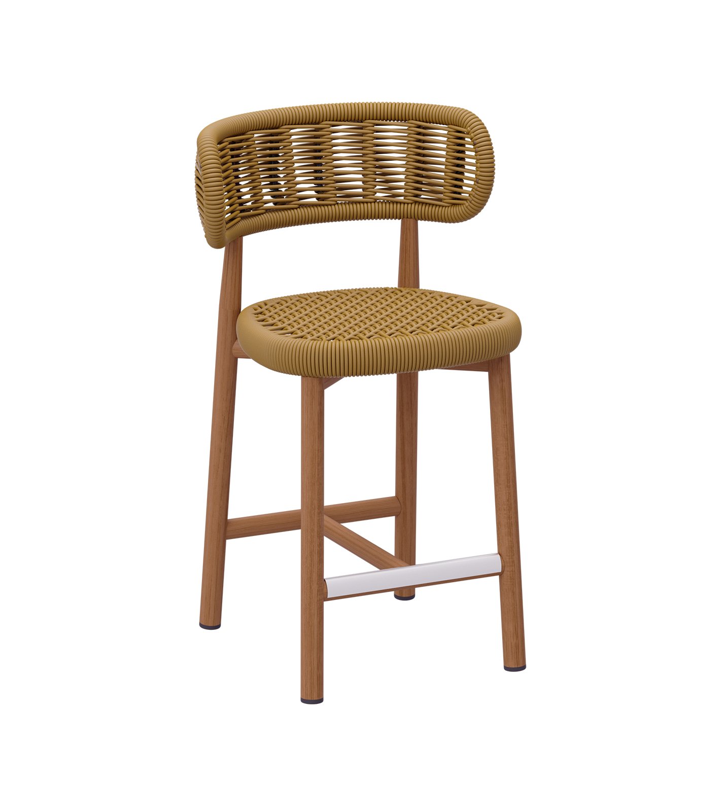 Shell Bar Stool with Seat Cushion - Image 3