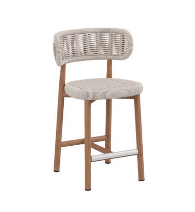 Shell Bar Stool with Seat Cushion